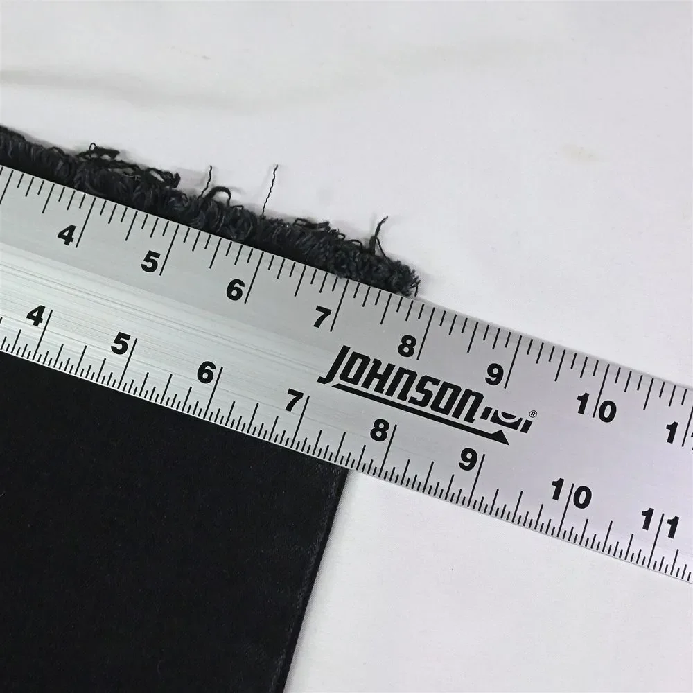 Seven7 14 Tower Straight Crop Raw Hem Black Stretch Denim Womens Jeans_5